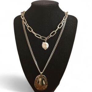 Susan Graver Silver Layered Necklace